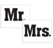 Svatební nálepky na boty Mr. a Mrs. 1pár