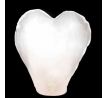 Lampion štestí srdce bílé 1 ks
