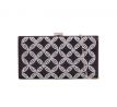 Společenská kabelka clutch s perličkami černá
