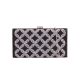 Společenská kabelka clutch s perličkami černá