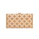 Společenská kabelka clutch s perličkami zlatá