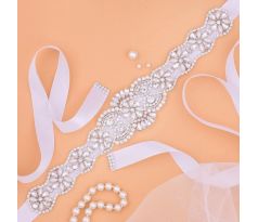 Svatební pásek na šaty - různé barvy stuhy 37