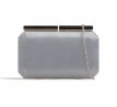 Společenská kabelka clutch stříbrná 3