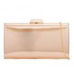 Společenská kabelka clutch lesklá šampaň 1