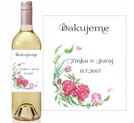 Svatební etikety na láhve více designů 6