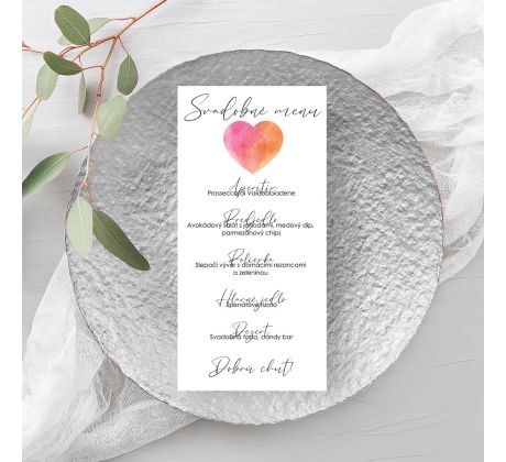 Svatební menu tisk 57