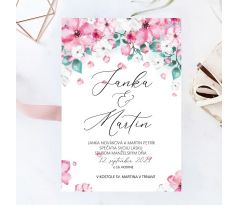 Svatební oznámení Květiny elegant