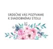 Svatební oznámení Hexagon květiny 1