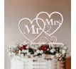 Nápis Mr. & Mrs. srdce