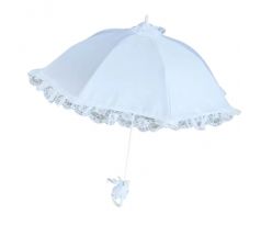 Deštník/slunečník bílý zdobený
