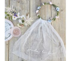 Věneček Bride to be se závojem