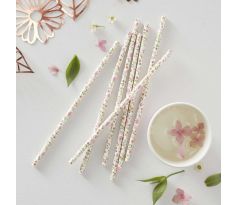 Papírové brčka Floral