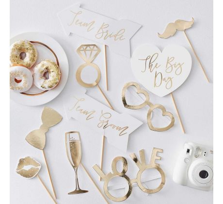 Rekvizity na svatební focení 10 ks