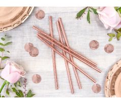 Papírová brčka rose gold