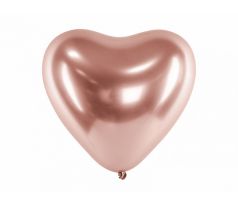 Balónky ve tvaru srdce růžově zlaté