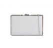Společenská kabelka clutch stříbrná 12