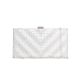 Společenská kabelka clutch bílá zdobená