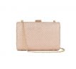 Společenská kabelka clutch s kamínky nude