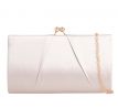 Společenská kabelka saténová béžová 2