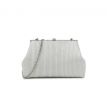 Společenská kabelka stříbrná clutch