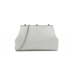 Společenská kabelka stříbrná clutch