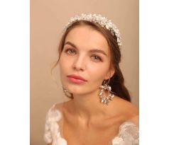 Perličková čelenka s náušnicemi 1