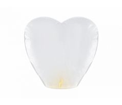 Lampion štestí srdce bílé 1 ks