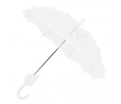 Deštník/slunečník s krajkou bílý