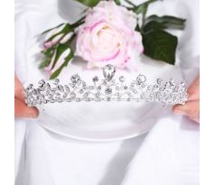 Korunka/tiara pro nevěstu 27 stříbrná