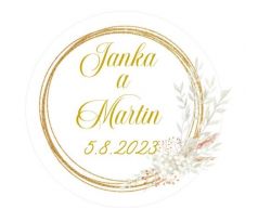 Svatební nálepky s vlastním textem 68