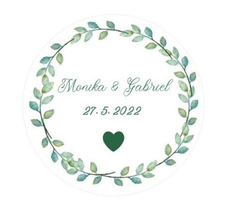 Svatební nálepky s vlastním textem 62