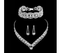 Set bižuterie pro nevěstu - náušnice, náhrdelník a náramek 19