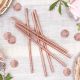 Papírová brčka rose gold