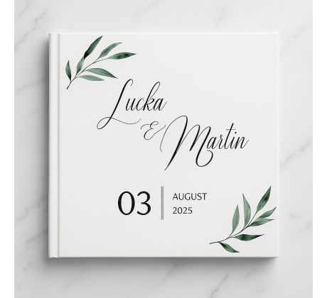 Svatební kniha hostů personalizovaná Lístky