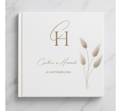 Svatební kniha hostů personalizovaná Boho