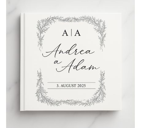 Svatební kniha hostů personalizovaná Elegant