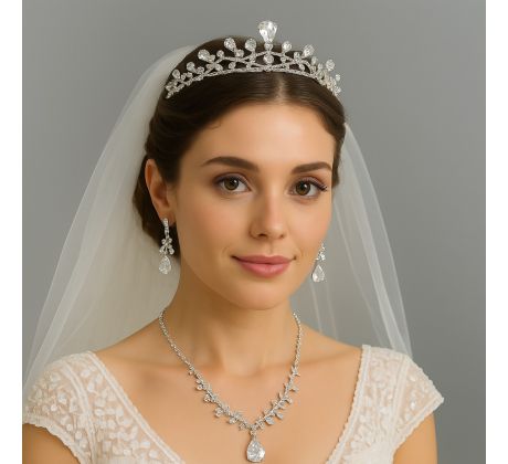 Set - náušnice, náhrdelník a tiara 4