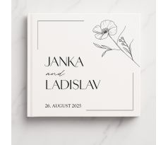 Svatební kniha hostů personalizovaná Kvítek