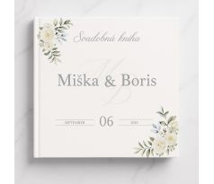 Svatební kniha hostů personalizovaná Růže bílé