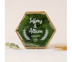 Box na prsteny se jmény a datem svatby různé designy