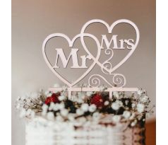 Nápis Mr. & Mrs. srdce