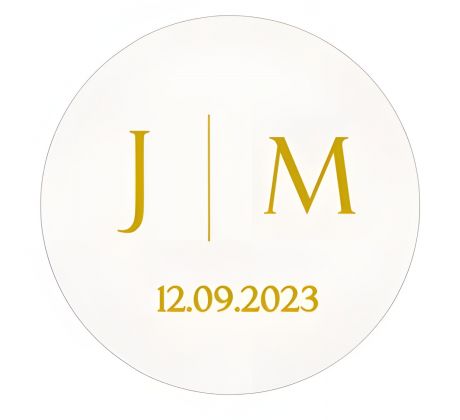 Svatební nálepky s vlastním textem 109