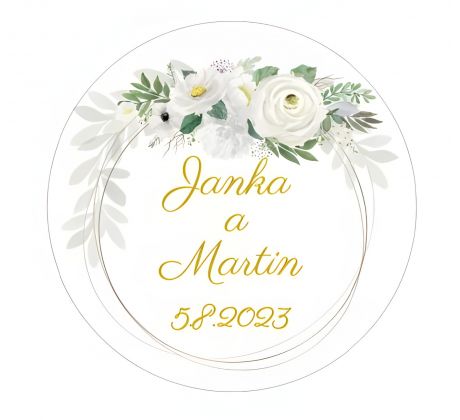 Svatební nálepky s vlastním textem 74