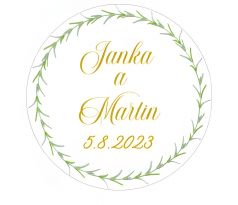 Svatební nálepky s vlastním textem 72