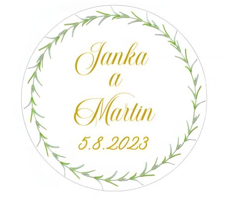Svatební nálepky s vlastním textem 72