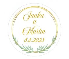 Svatební nálepky s vlastním textem 71