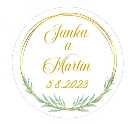 Svatební nálepky s vlastním textem 71