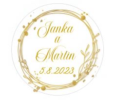 Svatební nálepky s vlastním textem 70