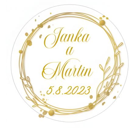 Svatební nálepky s vlastním textem 70