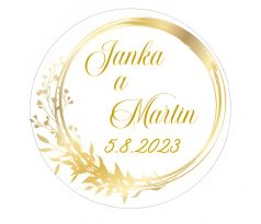 Svatební nálepky s vlastním textem 69